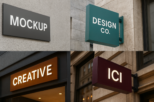 images avec différentes enseignes