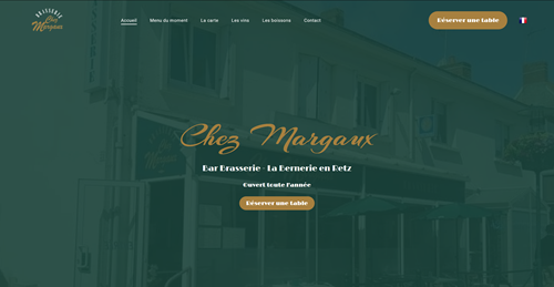 photo page d'accueil site restaurant chez margaux